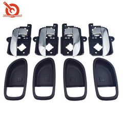 Front Rear LH RH Inside Inner Door Handle & Bezel 8pcs For 07-10 Hyundai Elantra 6B93BC-57