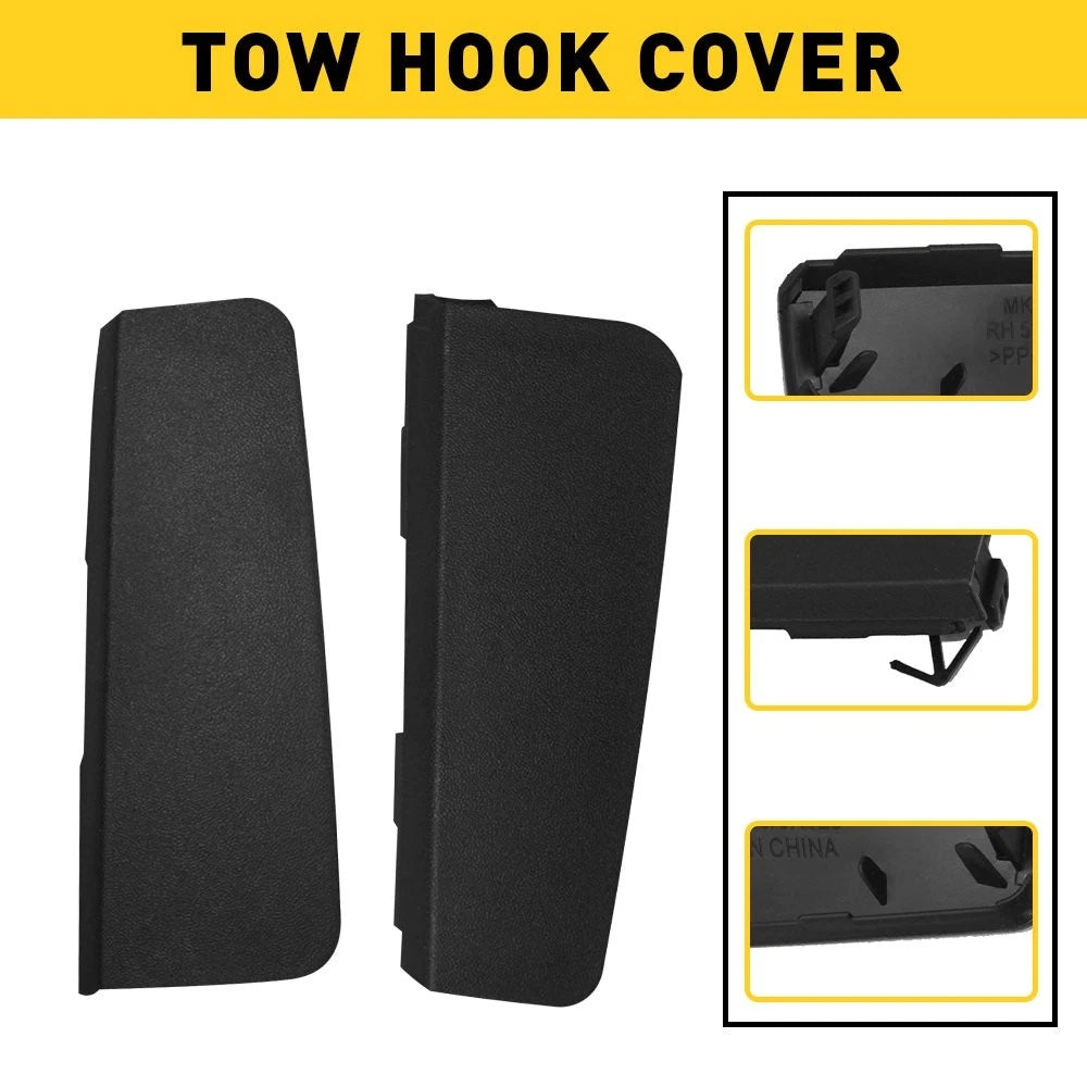 Left+Right Front Lower Tow Hook Cover For Toyota 2019-23 RAV4 OE#52438-0R901 EOA 6B93BC-57