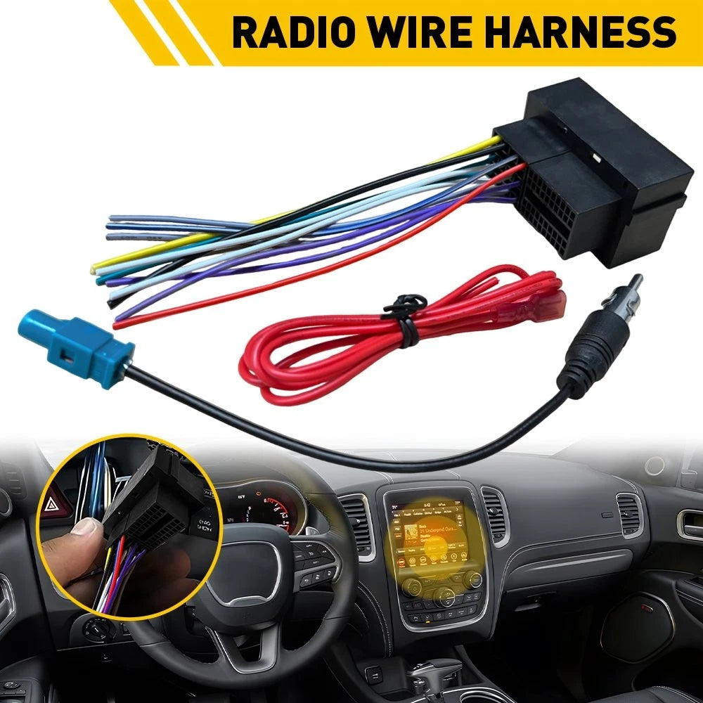Car Stereo Radio Wire Harness Antenna Adapter For Dodge RAM 1500 2500 2013-19 EA 6B93BC-57