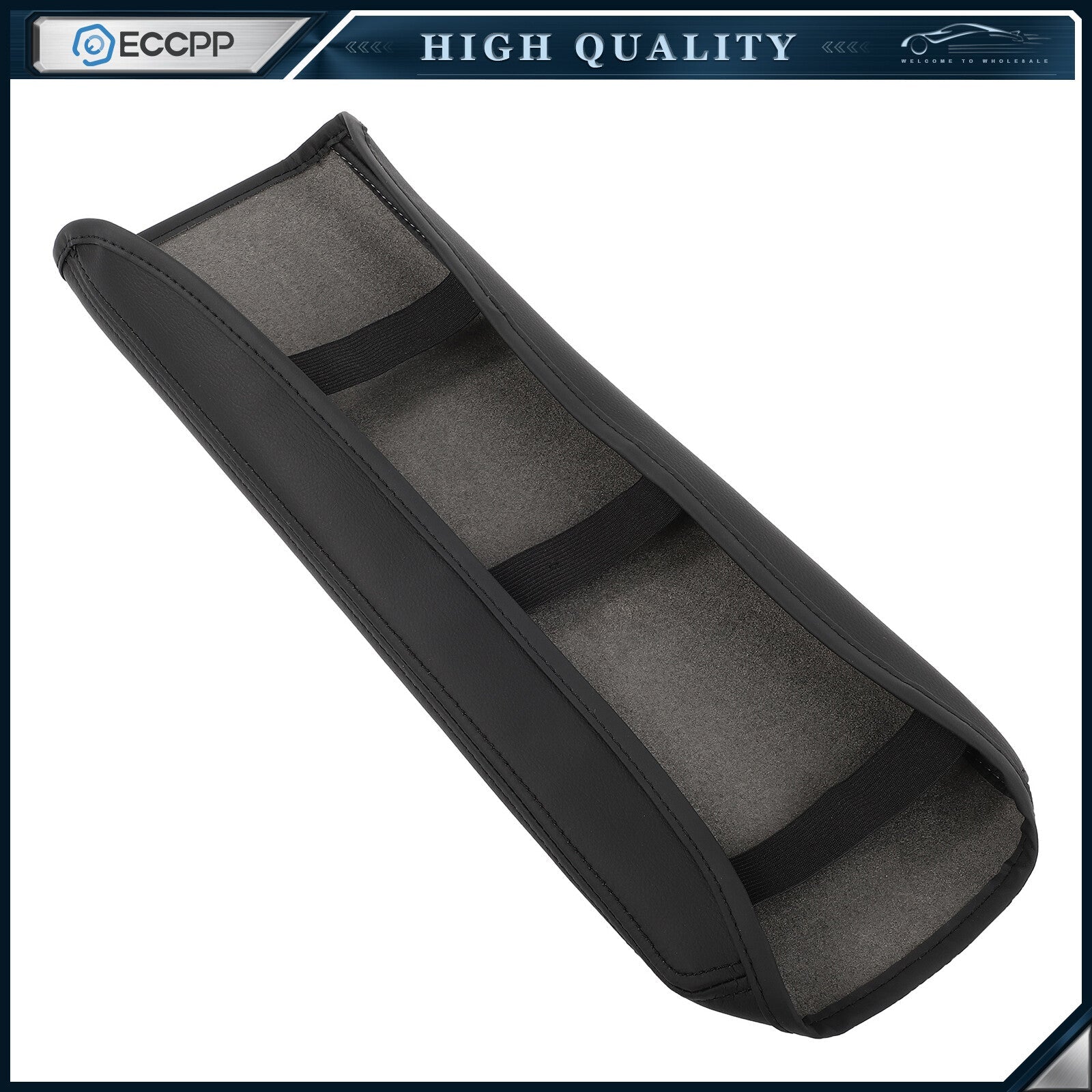 For Toyota Camry 2018-2024 Black PU Leather Center Console Lid Armrest Cover 6B93BC-57