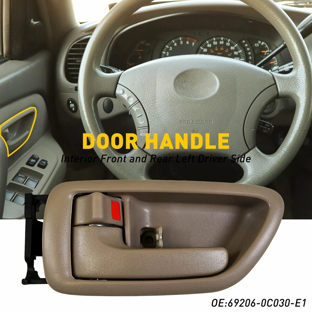 Interior Left Driver Door Handle For 2004-2006 Toyota Tundra Pickup Front / Rear 6B93BC-57
