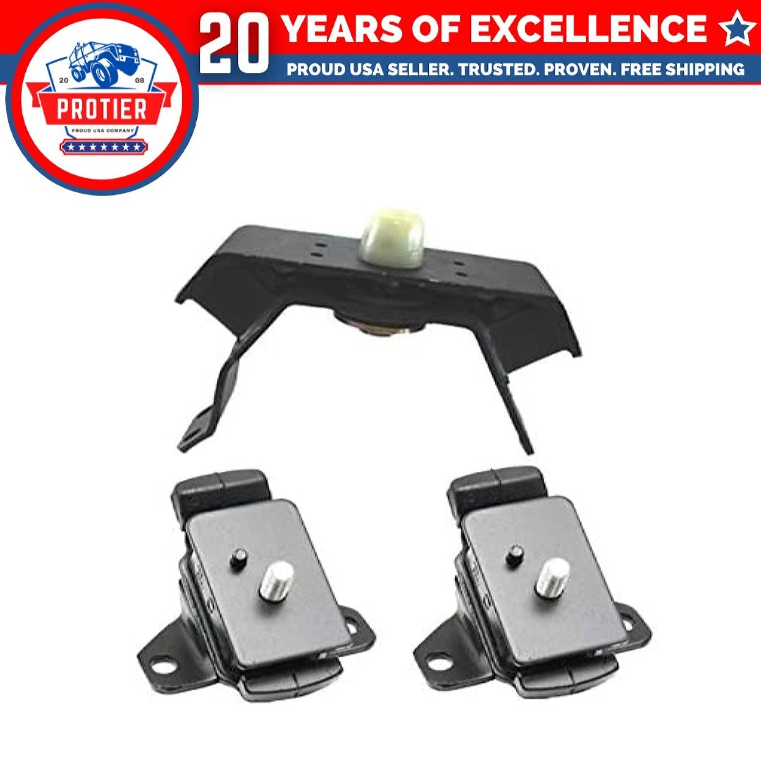 Fits 2000-2004 Toyota Tacoma 3.4L 4WD Engine Motor & Trans Mount Set Manual 6B93BC-57