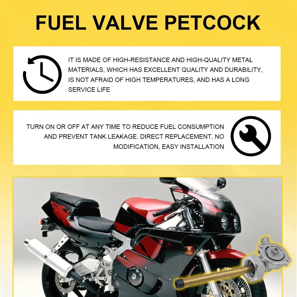 Fuel Valve Petcock Replace For HONDA Shadow Ace Deluxe 750 VT750 C CD 1998-03 EA 6B93BC-57