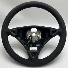 Black Suede Leather Steering Wheel Hand-stitch on Cover For Porsche Cayenne 07+