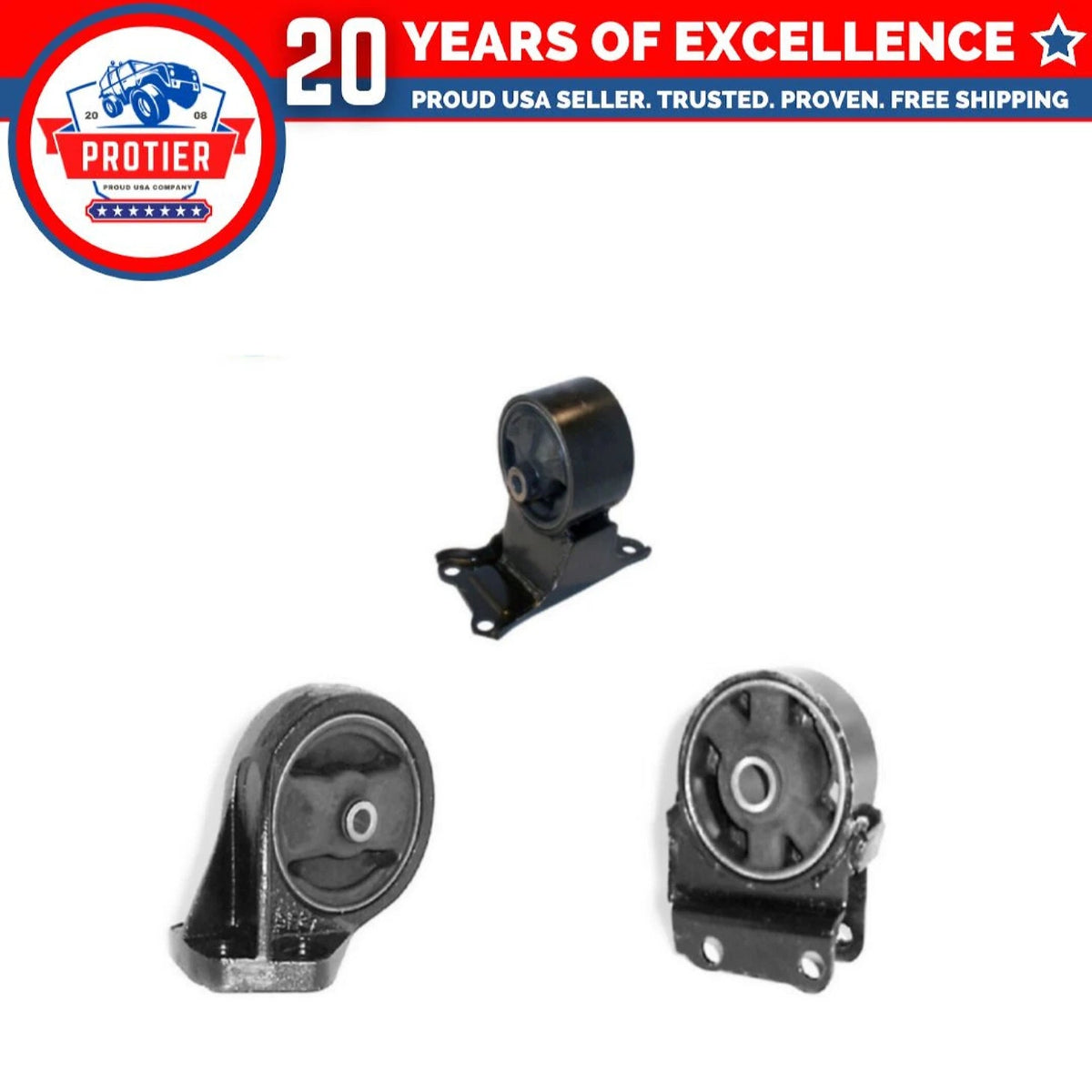 Motor & Trans Mount Set Fits 02-05 Hyundai Sonata 2.7L Manual Trans 3PCS 6B93BC-57