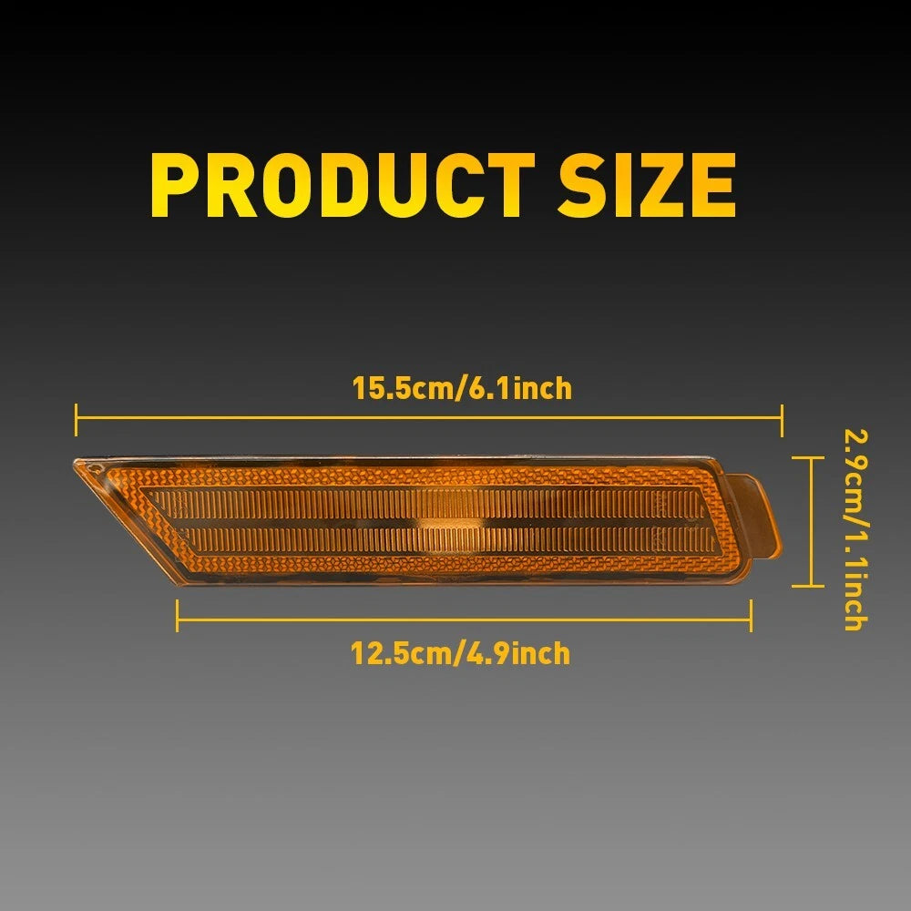For 10-15 Chevy Camaro Bumper Side Marker Lights Reflector Amber GM2550197 EOA 6B93BC-57