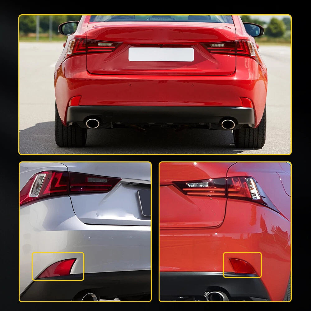 2X Rear Bumper Reflector Light Lamp LH RH For 2014-20 Lexus IS250 IS350 IS300 EA 6B93BC-57