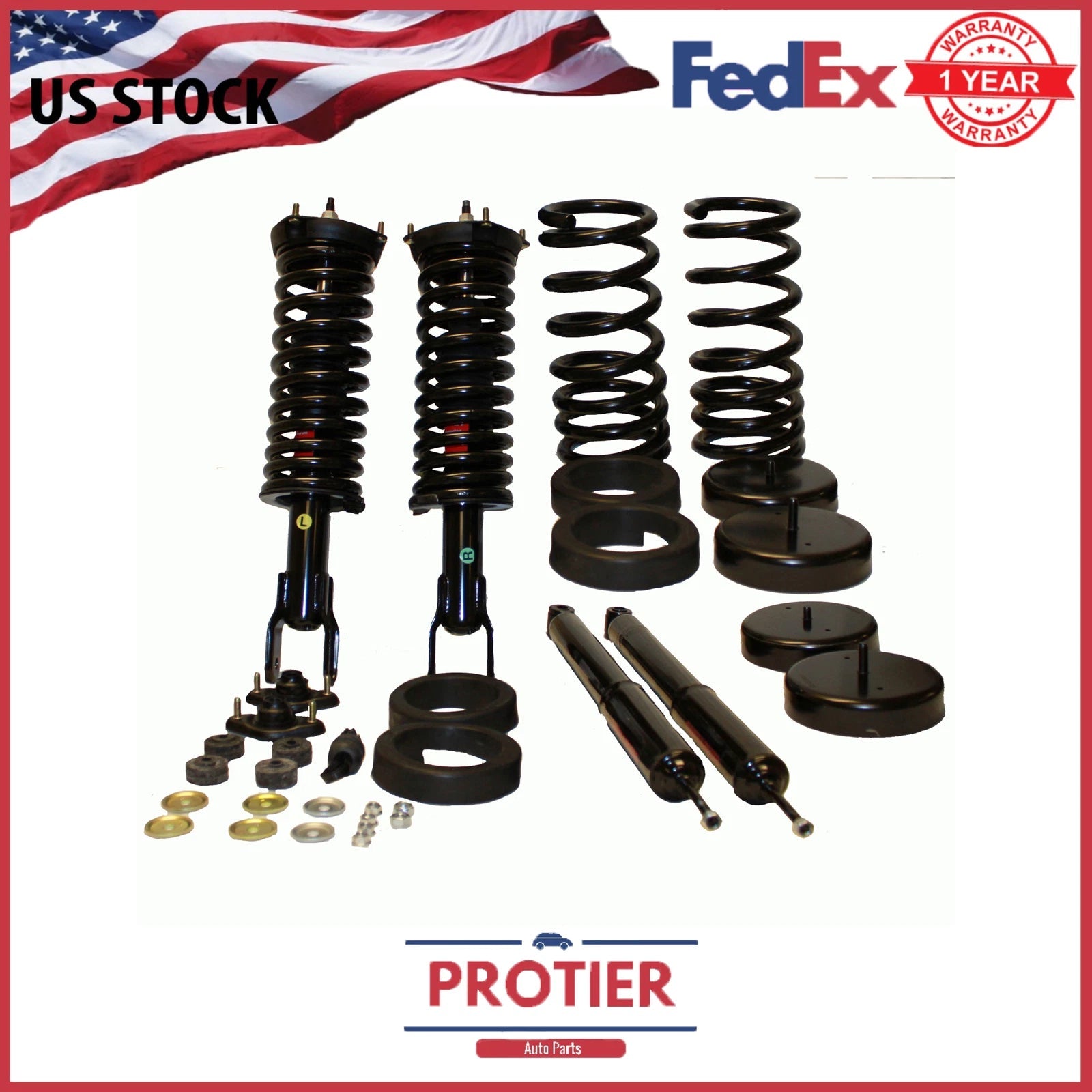 Front and Rear Conversion Kit for LINCOLN MARK VIII w/ Shocks 6B93BC-57