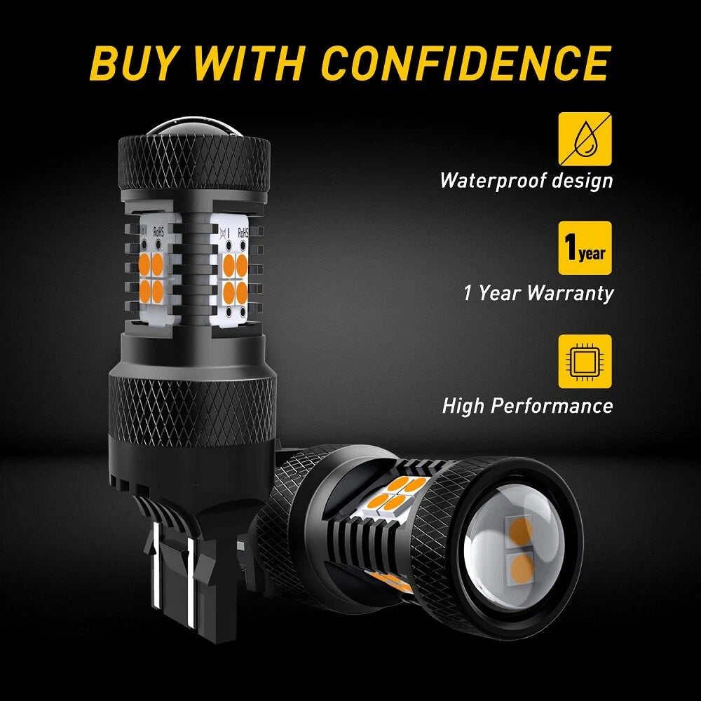 AUXITO 7443 7440 LED Turn Signal Light Anti Hyper Flash Amber Error Free EOA AUXITO
