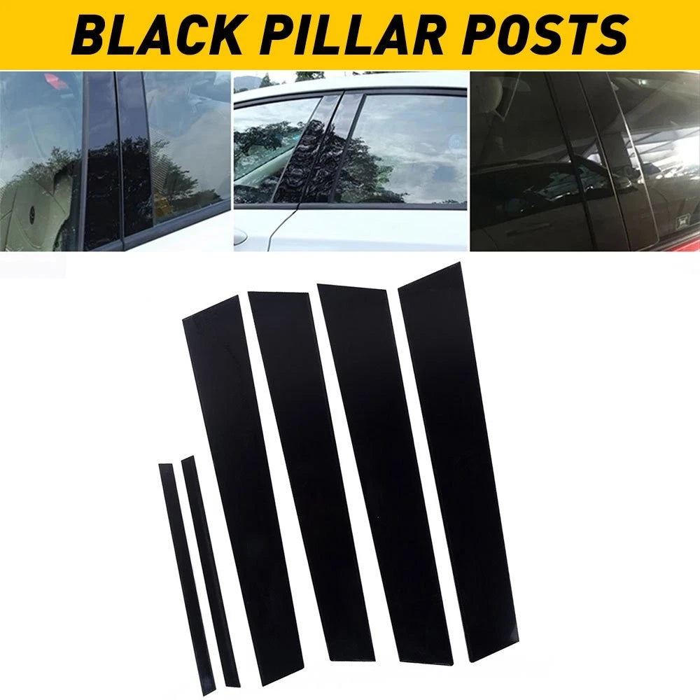 Black Pillar Posts For Honda Civic 2006-2011 (4dr) Door 6pc/Set Trim Cover Kit A 6B93BC-57