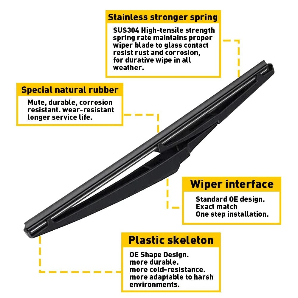 Back Windshield Wiper Arm Blade Set for Kia Sorento 2011-2015 988152F000 US 6B93BC-57