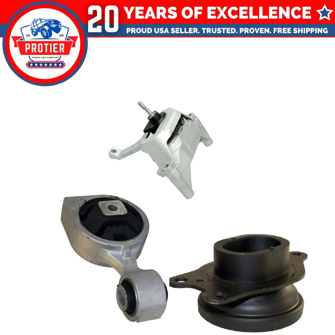 Motor & Trans Mount 3PCS Set for 2007-2012 Nissan Altima 2.5L for Auto CVT 6B93BC-57