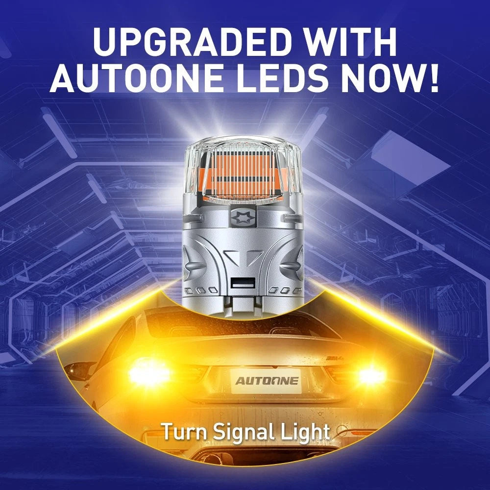 AUTOONE LED Turn Signal Blinker Light Bulb 7443 7440 7441 Golden Yellow 3000K EA AUTOONE