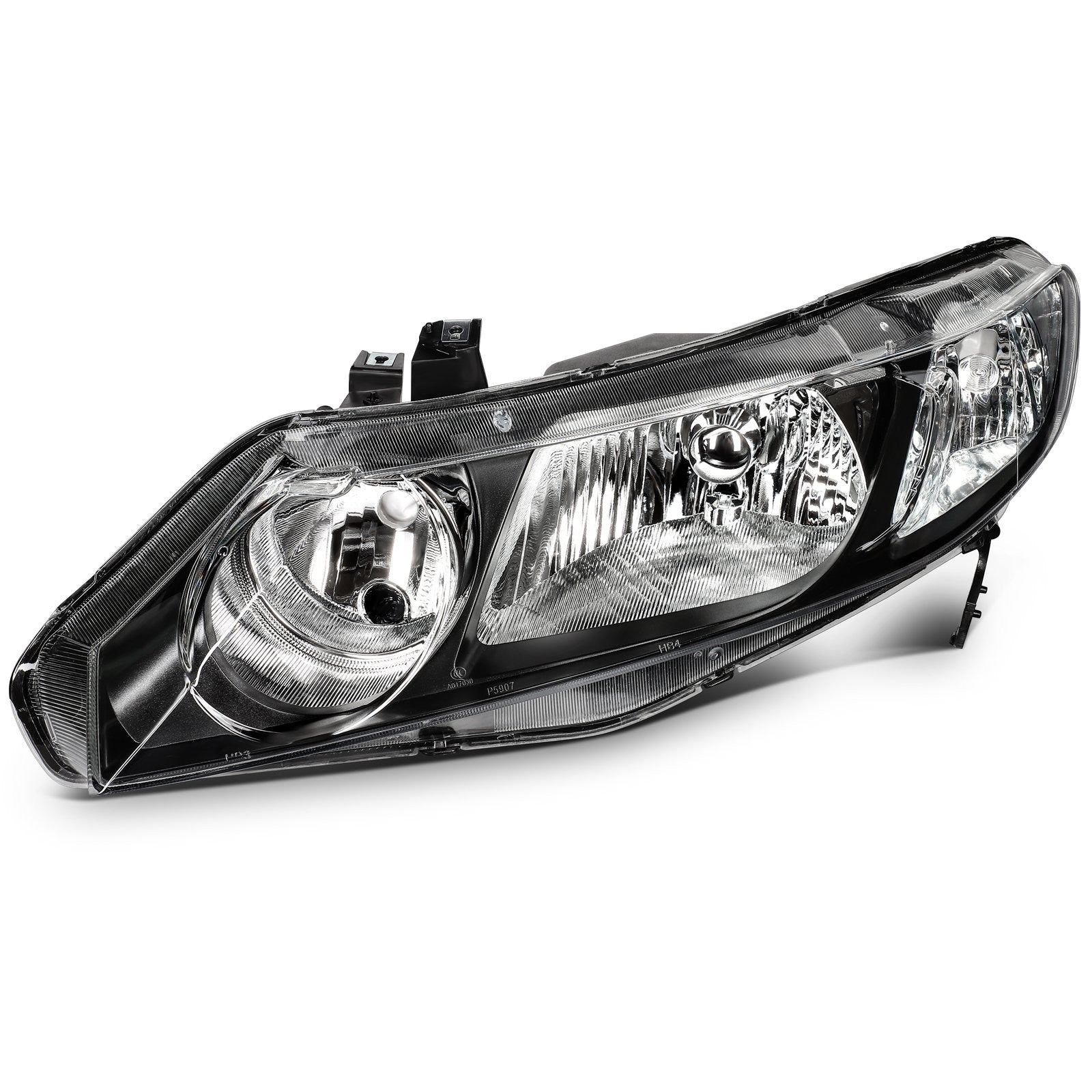 ECCPP Headlights Assembly For Honda Civic 1.8L 2.0L 2006-2011 Pair Kit Black 6B93BC-57