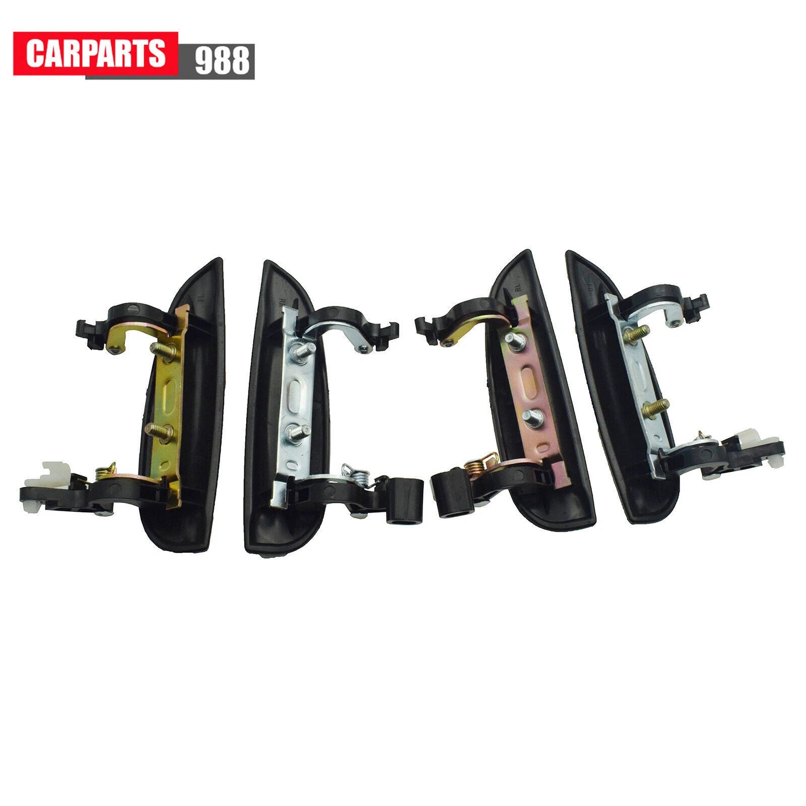 Set of 8 Outside Black & Inside Gray Door Handle For 2003 2004-2005 Kia Rio 1.6L 6B93BC-57