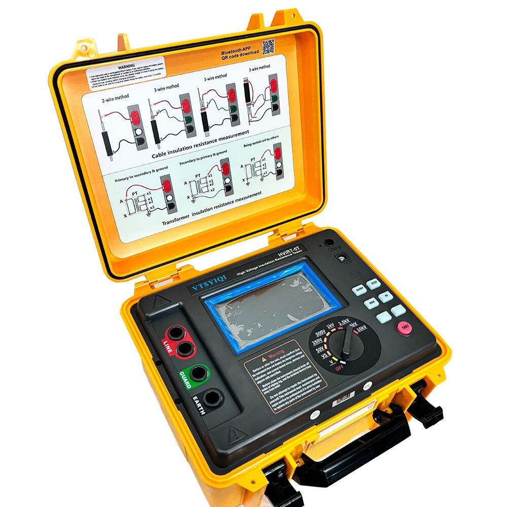 10KV HV Insulation Tester with 250V  500V 1KV 2.5KV 5KV 10KV Test Timer Function 6B93BC-57