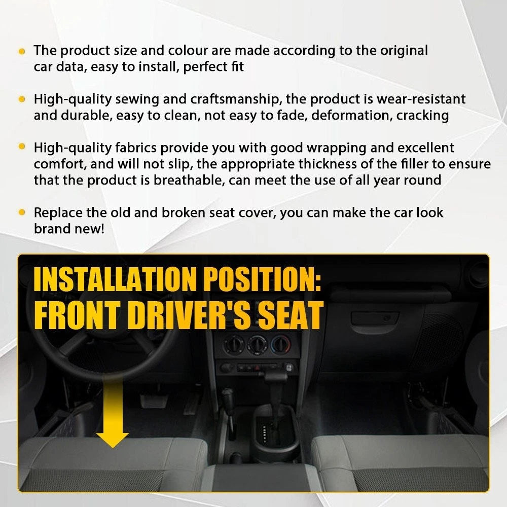 Left Driver Bottom Cloth Seat Cover Gray for 2007-2010 Jeep Wrangler Sahara EOA 6B93BC-57