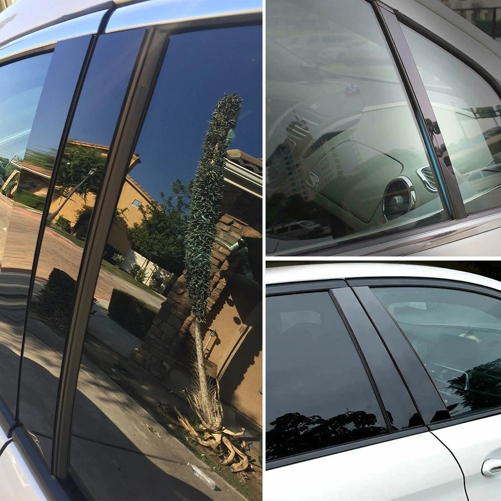 For Dodge Charger 2011-2021 6pc Black Pillar Posts Set Door Trim Piano Cover EOA 6B93BC-57