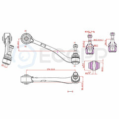 8pcs Suspension Control Arm Ball Joint Tie Rod Sway Bar For 2000-01 02 03 BMW X5 6B93BC-57