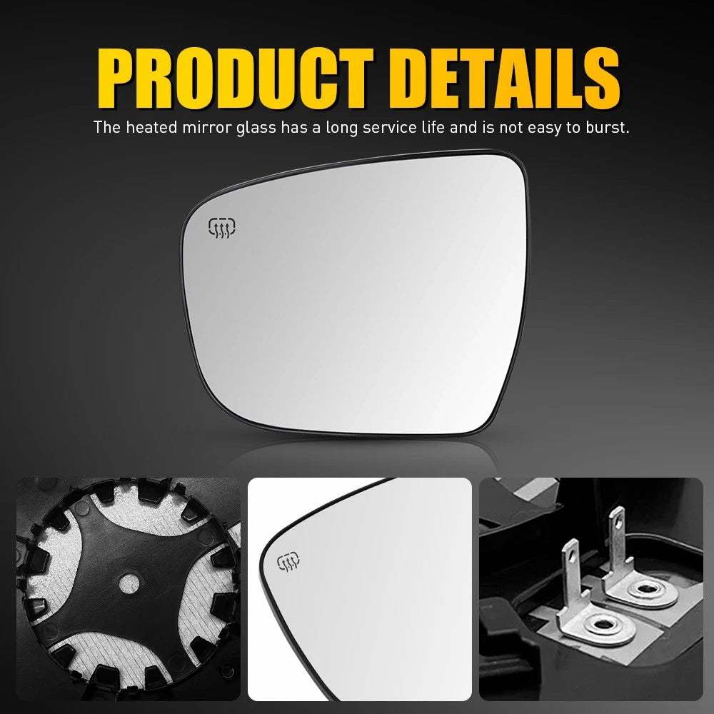Driver Left Side Mirror Glass For 2014-2020 Nissan Rogue 963664BA1A NI1324120 EA 6B93BC-57
