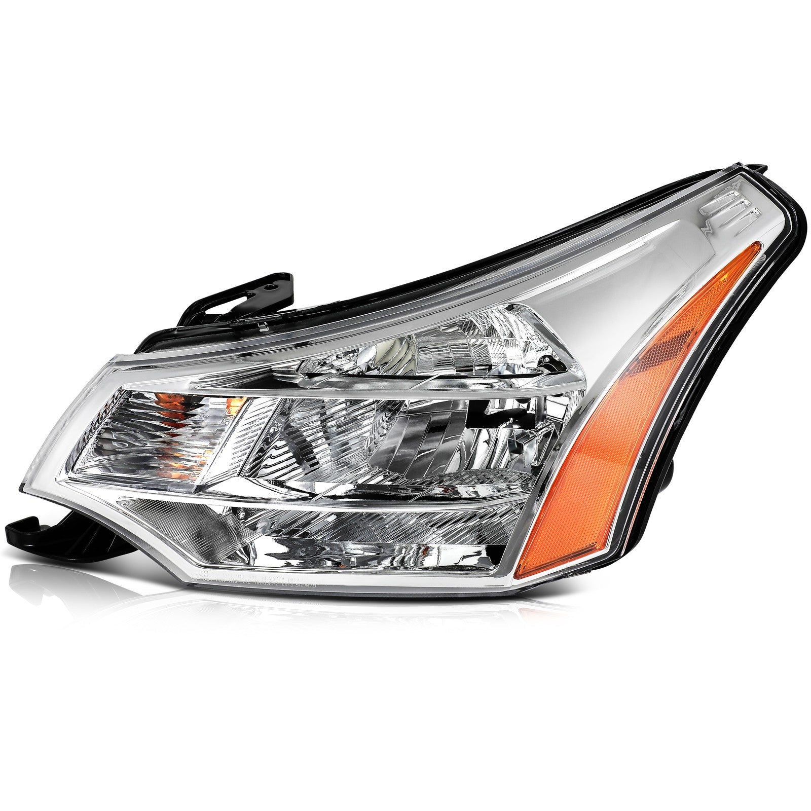 ECCPP Headlights Assembly For Ford Focus 2.0L 2.5L 2008-2011 Pair Chrome Amber 6B93BC-57