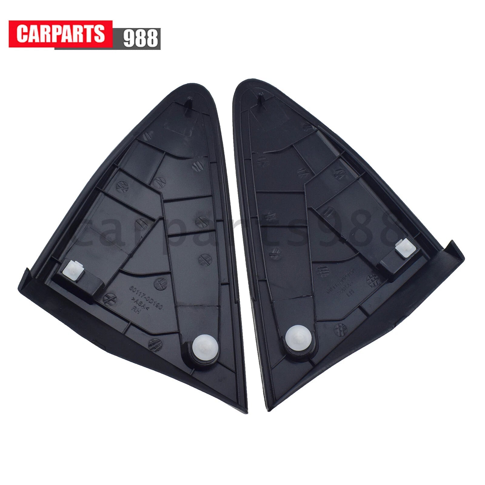 2Pcs Front Rearview Mirror Triangle Cover Trim For Toyota For Yaris 2012-2014 6B93BC-57
