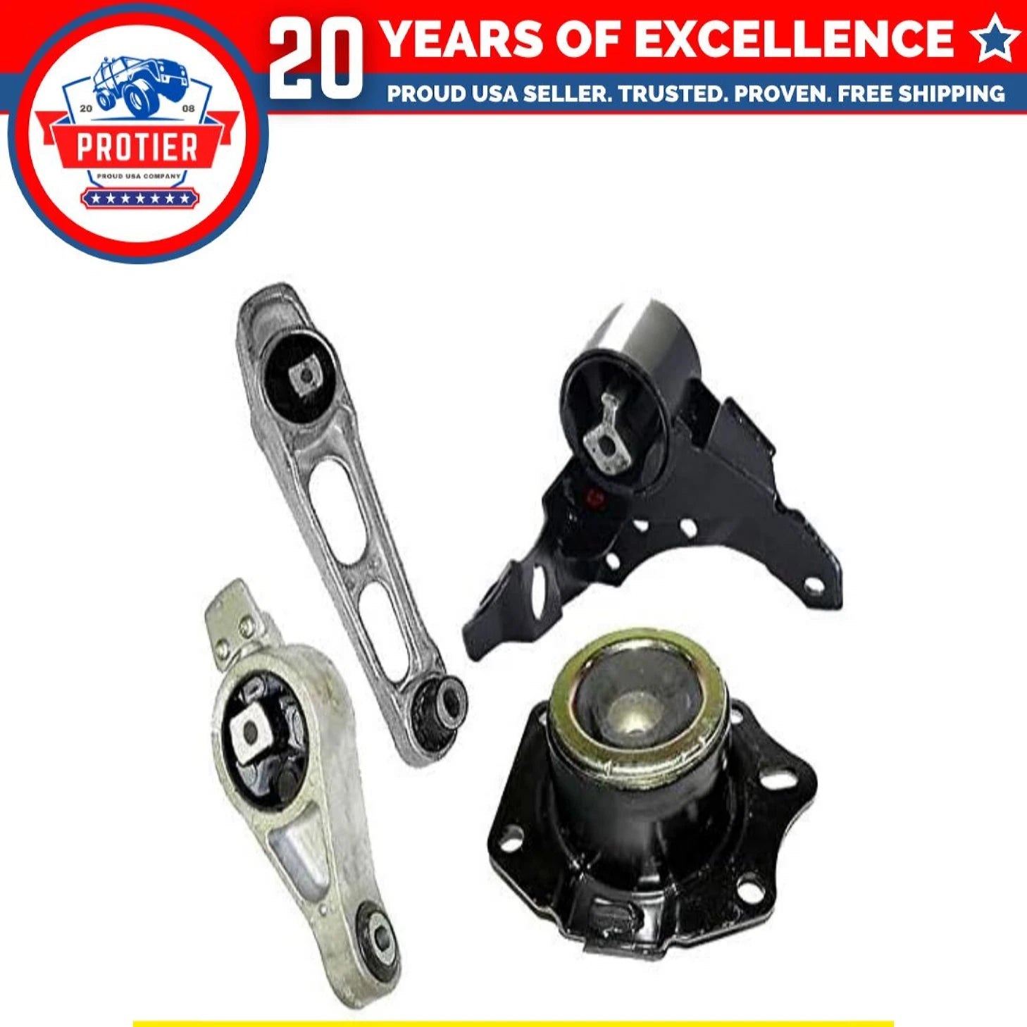 Fits 2003-2005 Dodge Neon 2.0L AUTO Trans Motor & Trans Mount Set 4PCS 6B93BC-57