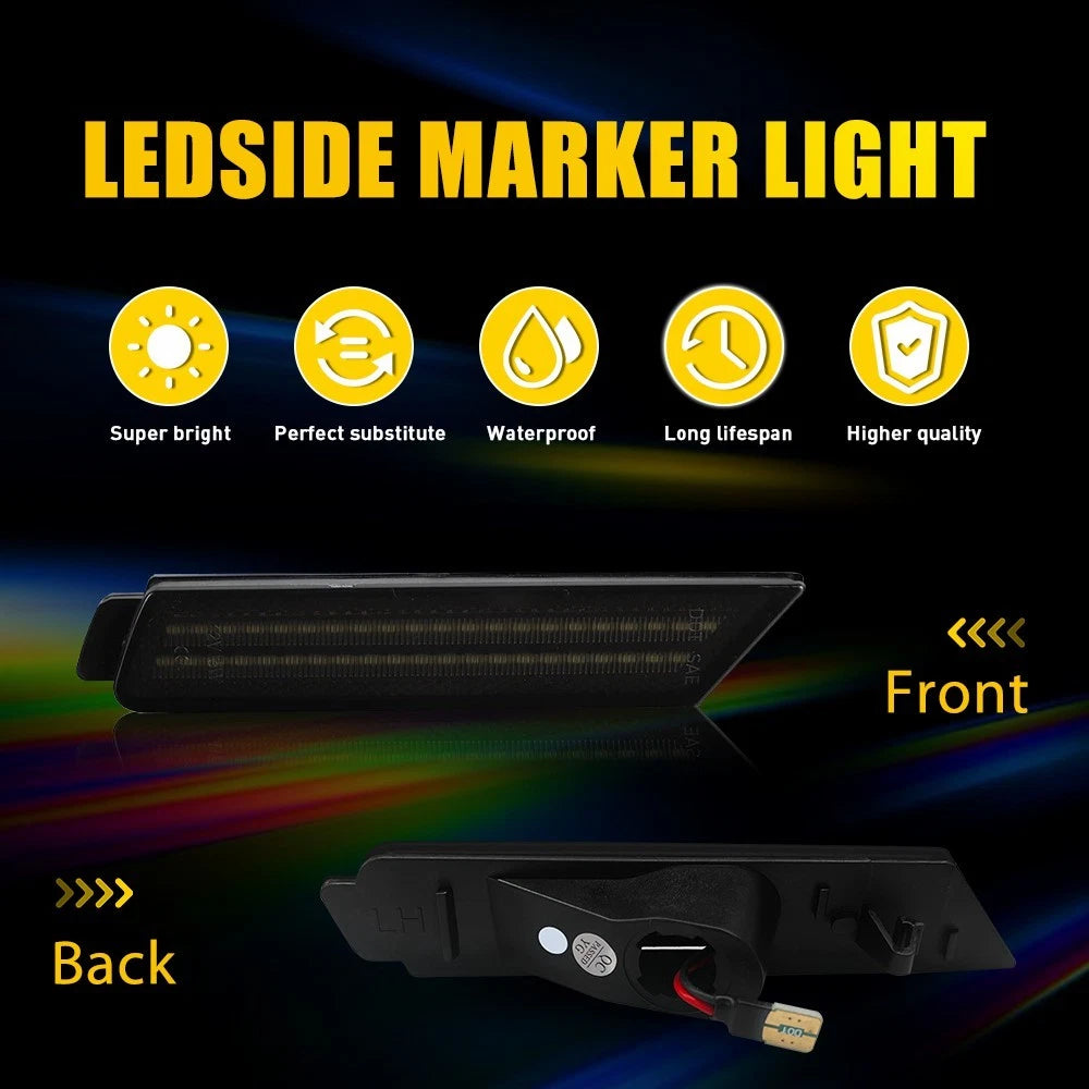 4X For 2010-2015 Chevy Camaro Front Rear Dynamic LED Side Marker Lights Lamps EA 6B93BC-57
