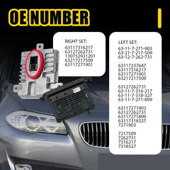 Xenon Ballast Bulb LED Module Diode Kit L+R For BMW 5 Series 528i 535i 2011-13 A 6B93BC-57