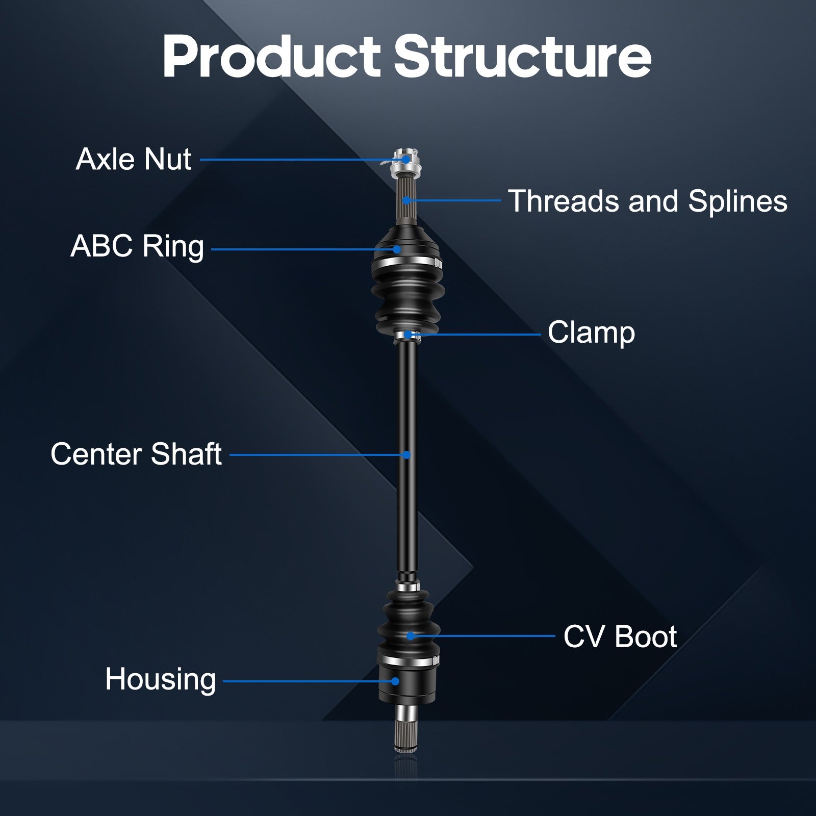 ECCPP CV Axle Set Fits Kawasaki Teryx 750 2009-2011 Front Left & Right ECCPP