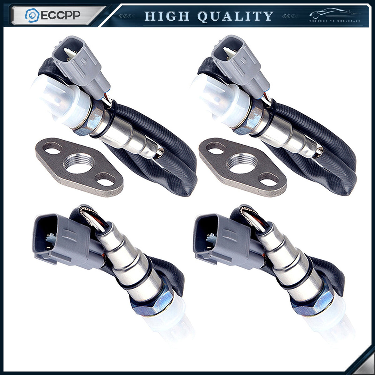 4pcs Upstream & Downstream 02 O2 Oxygen Sensor for 2001-2004 Toyota Sequoia 4.7L 6B93BC-57