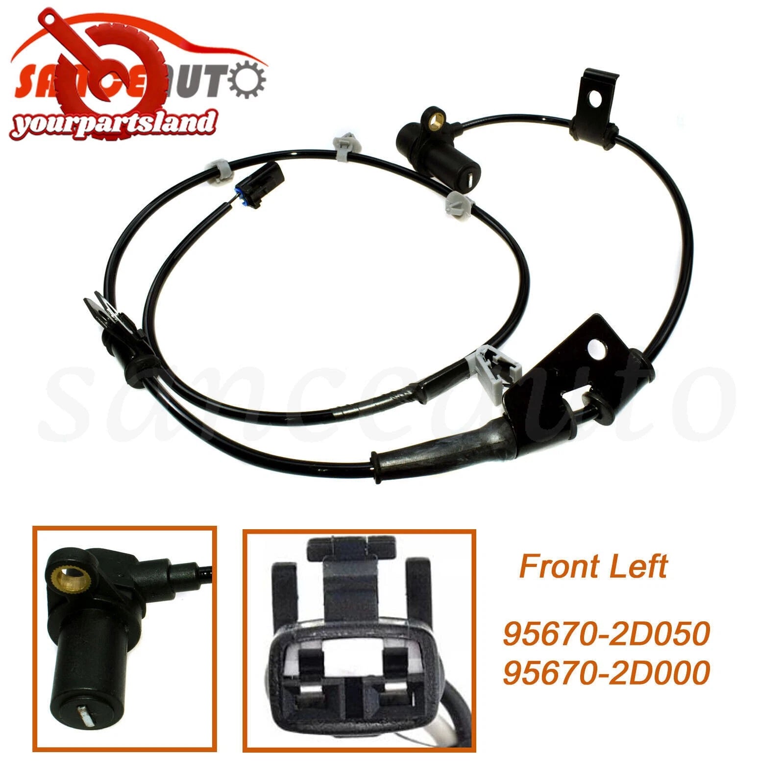 95670-2D050 ABS Wheel Speed Sensor Front Left for 01-06 Hyundai Elantra 2.0L 6B93BC-57