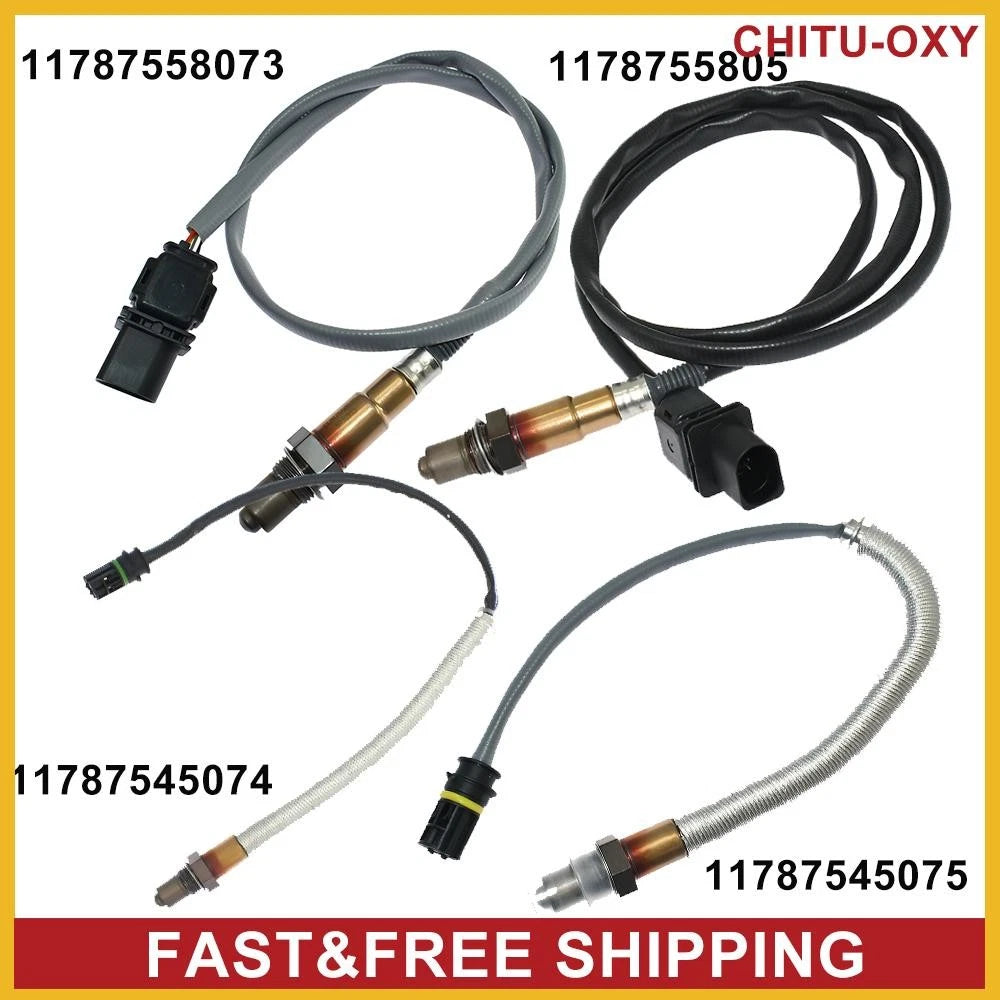 4Pcs Oxygen O2 Sensor For BMW 128i 2008-2013 328i 2007-2013 X3 X5 2007-2010 3.0L 6B93BC-57