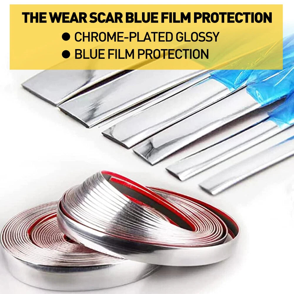 Chrome Trim Molding Strip Car Door Window Bumper Side Trime Protector 16ft EOA 6B93BC-57