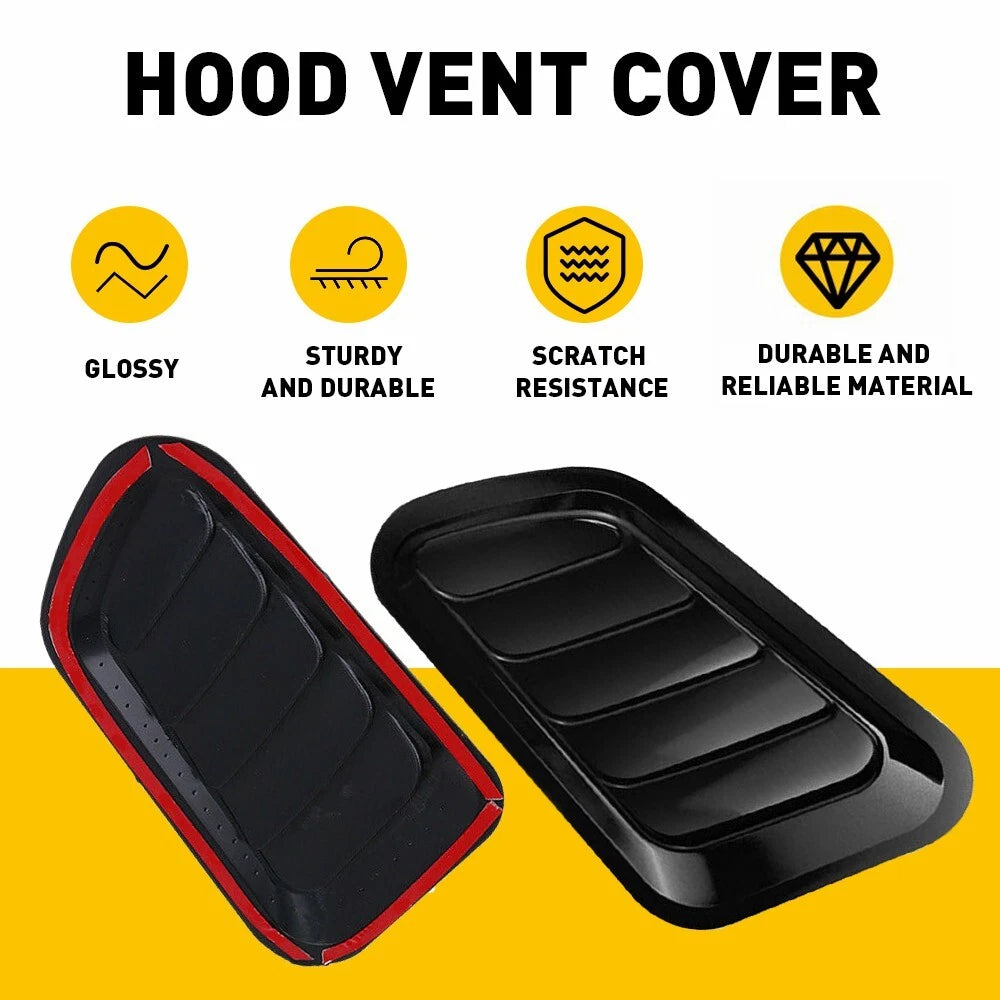 2X Air Hood Flow Intake Bonnet Scoop Cover Vent Universal Car Decorative EOA 6B93BC-57