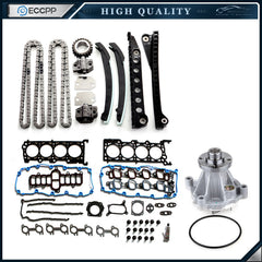 Timing Chain Kit Water Pump Head Gasket Set For 99 Ford Expedition 5.4L V8 SOHC 6B93BC-57