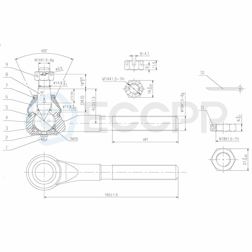 14pcs Front Control Arms Tie Rods Suspension For 1997-2001 2002 Ford Expedition 6B93BC-57