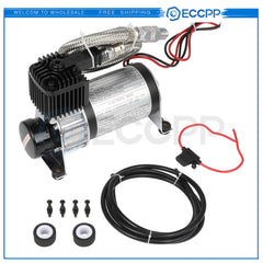 130PSI 12V Air Compressor Kit For Train Horns Air Horn Air Suspension Kit black