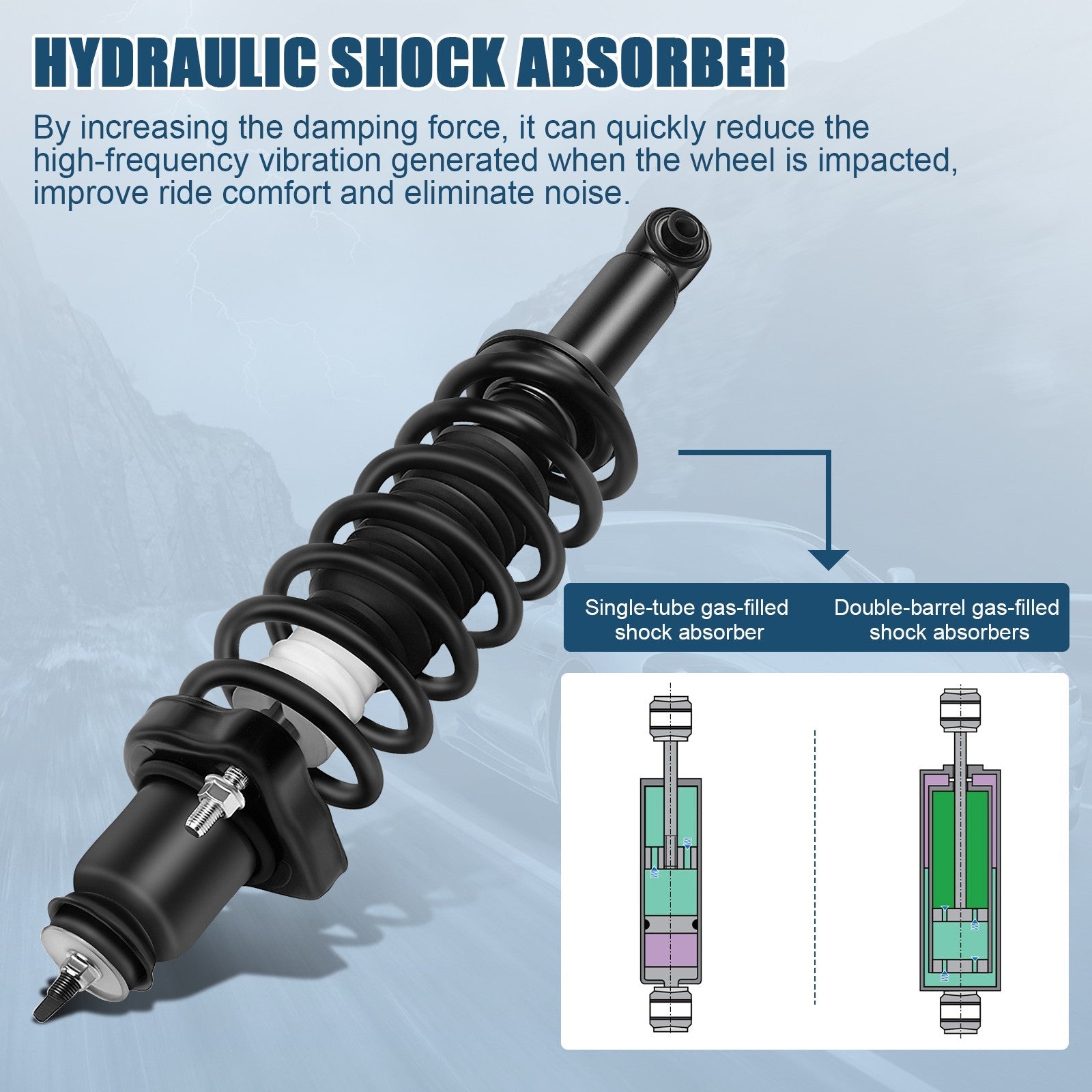 For Dodge Caliber Jeep Patriot Compass Rear Complete Strut / Shock Coil Springs 6B93BC-57