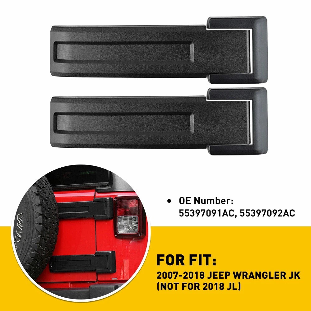 2x Upper Lower Tail Hinge gate Cover For Jeep Wrangler JK & Unlimited 2007-2018 6B93BC-57