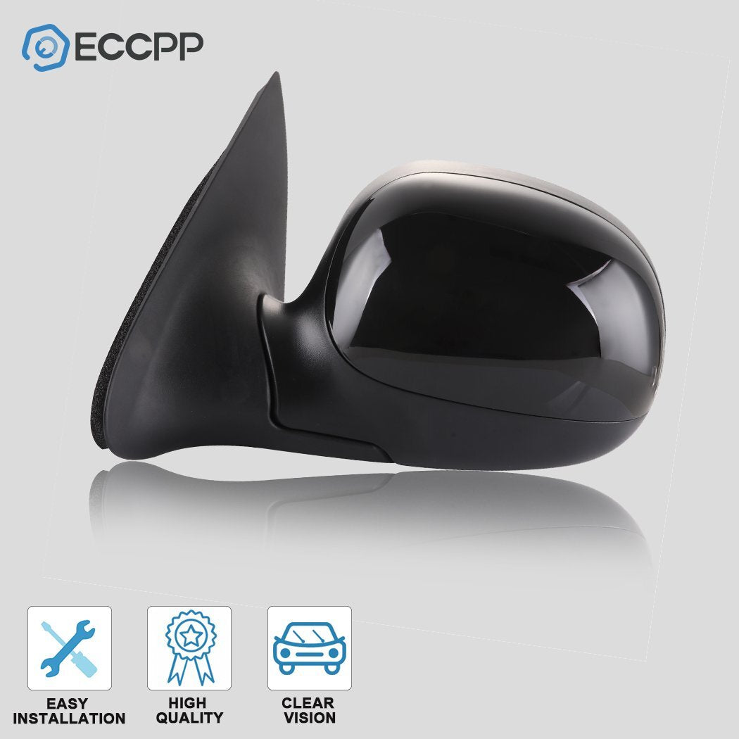 Driver Side Power Mirror For 1997-2004 Ford F150 Manual Fold Black 6B93BC-57