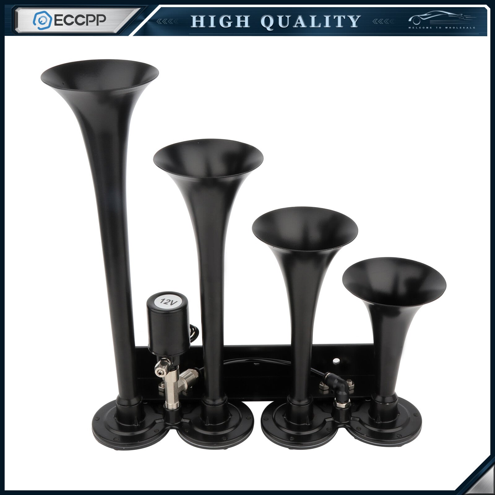 1G 4 Trumpet Train Air Horn Full System Kit 150PSI Air Compressor for Car Truck 6B93BC-57