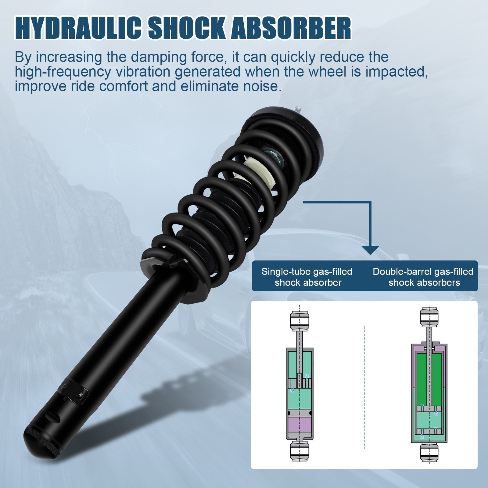 Front 2 Pcs Complete Struts & Coil Spring Assemblies Fits 2004 - 2008 Acura TL 6B93BC-57