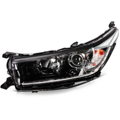 Pair Kit Headlights Assembly For 2017-2019 Toyota Highlander 3.5L Black Amber 6B93BC-57