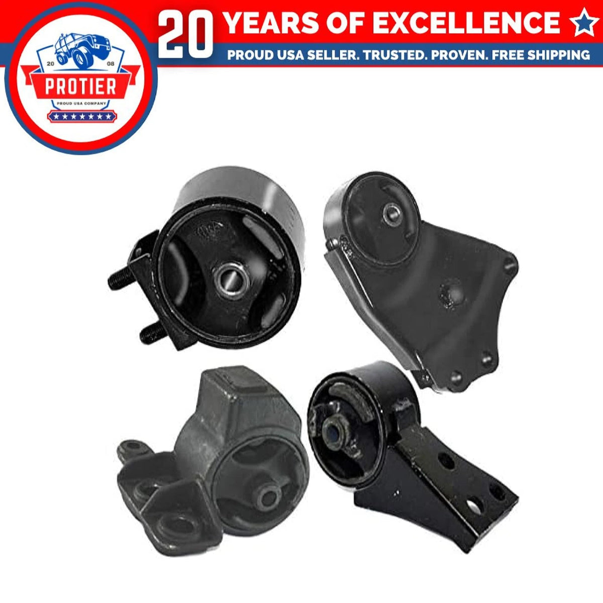 Fits 1998-2000 Kia Sephia 1.8L MANUAL Trans Motor & Trans Mount Set 4PCS : 6B93BC-57