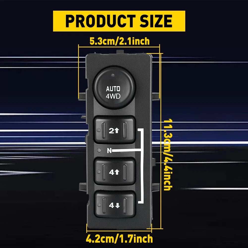 4WD 4x4 Selector Switch For GMC Sierra 1500 HD 2500 HD 3500 XL 1500 XL 2500 EOA 6B93BC-57
