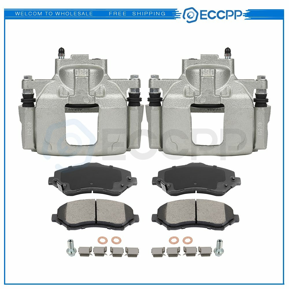 Front Brake Calipers Brake Pads Set 6Pcs For 2008-2012 Chrysler Town & Country KOEEP