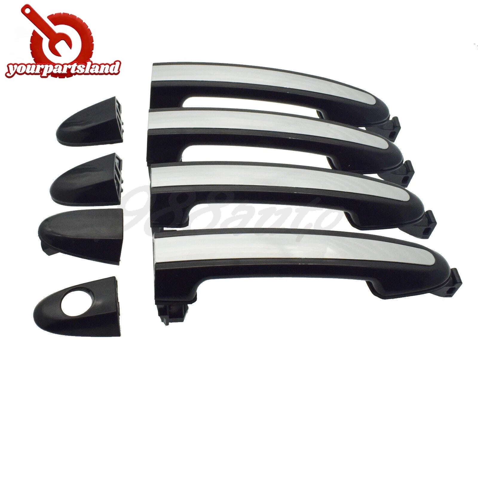 Front Rear LH / RH Exterior Door Handle Chrome for Hyundai Santa Fe 2007-2012 6B93BC-57