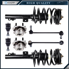 For 96-07 Ford Front Complete Strut Hub Ball Joint Sway Bar Link 8 Piece Kit Set