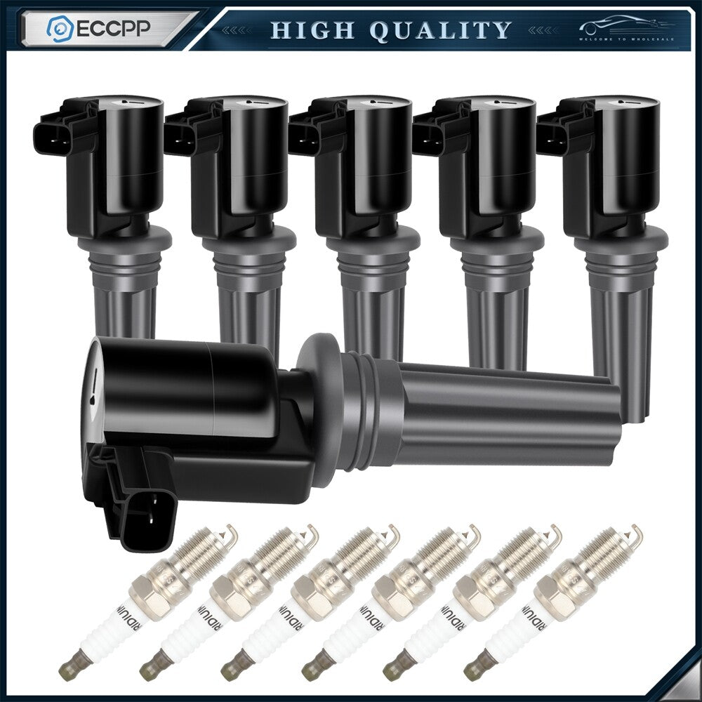 ECCPP 6 For 3.0L Jaguar S-Type Lincoln LS 00 01 02 03 Ignition Coil Spark Plug ECCPP